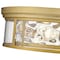 Z-Lite Clarion 4 Light Flush Mount, Olde Brass & Inner Clear Water & Outer Clear 493F4-OBR - alternate 4